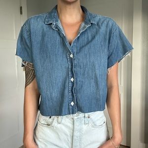 Crop Denim Shirt